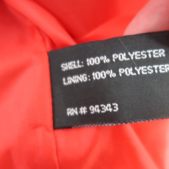 Vintage Y2K Coffeeshop red mid length raincoat jacket M - Picture 6 of 8